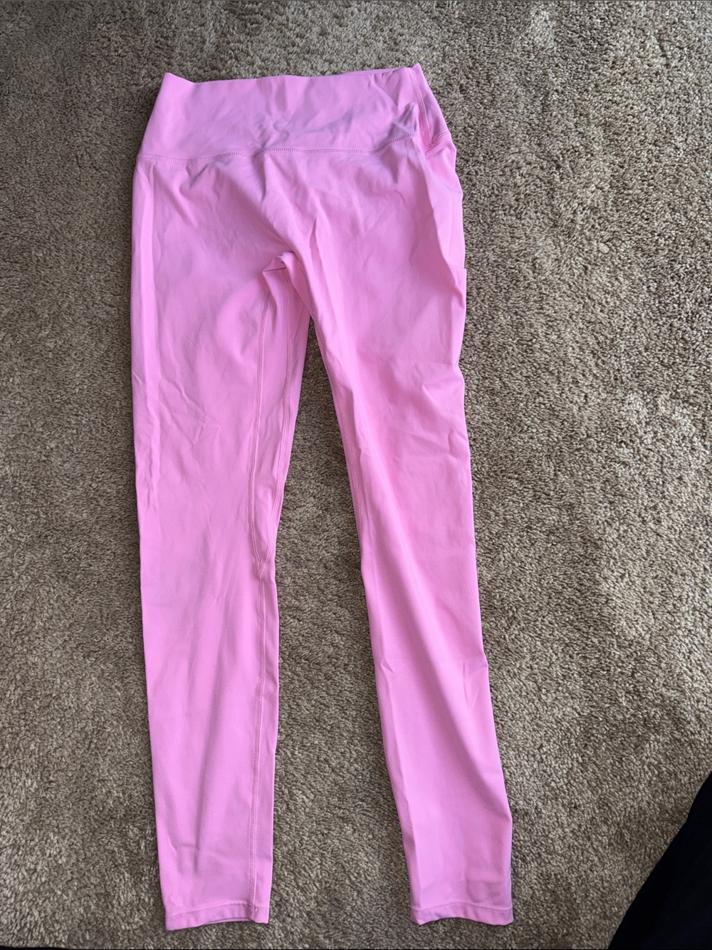Women’s Pink High-Waist Leggings and Halter Sports Bra Set - Picture 4 of 5